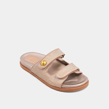 The Gold Woven Blair Sandals