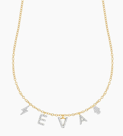 ES Custom Name Charm Necklace