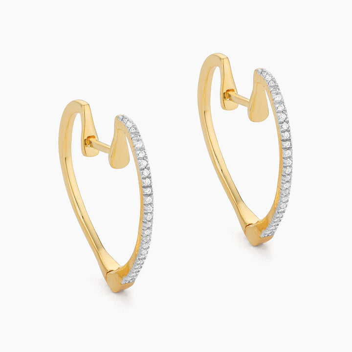 ES Silver Linings Heart Hoop Earrings