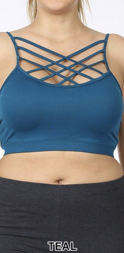 STEAL CURVY Hatched Bralette