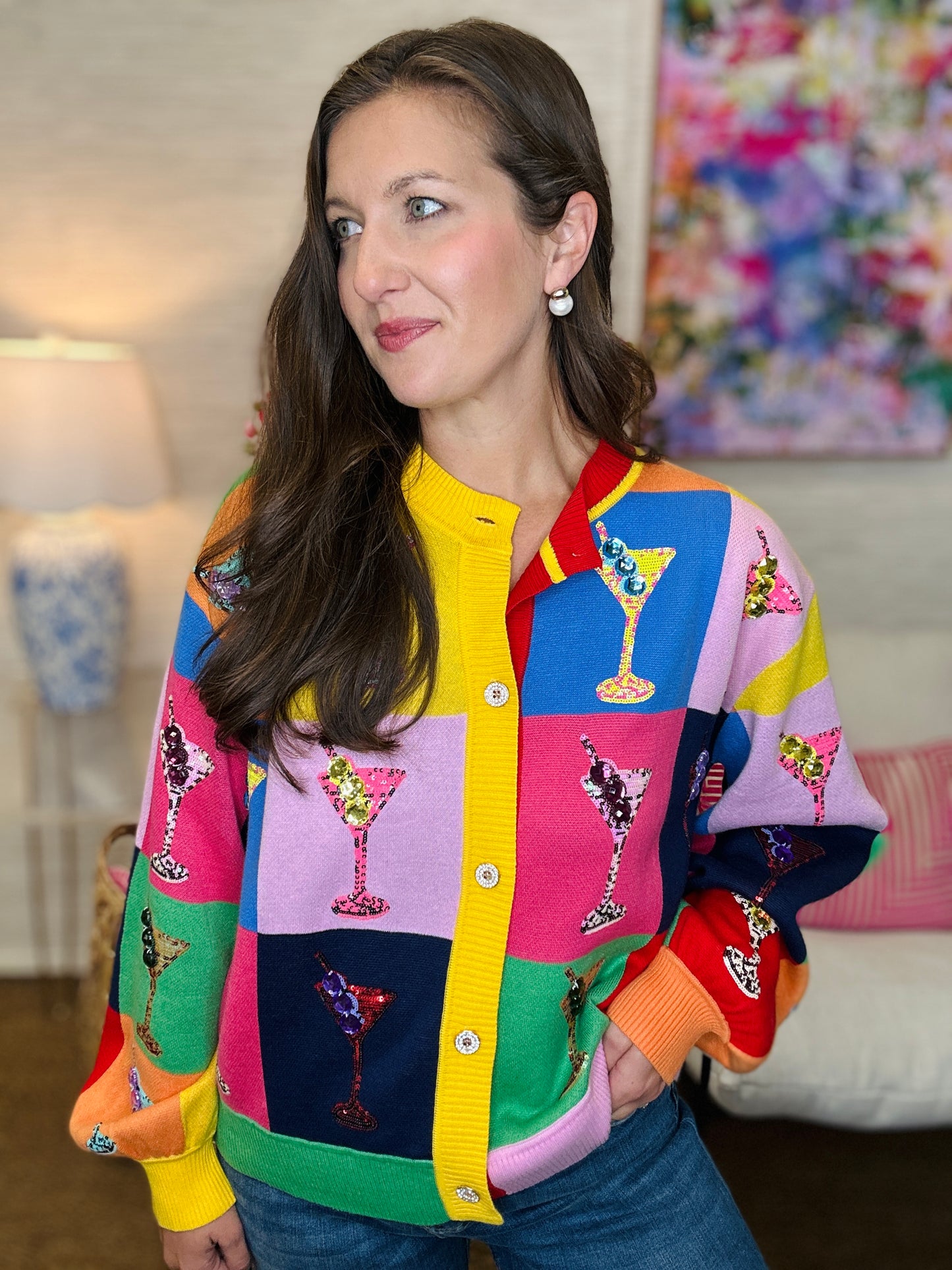 QOS Cosmo Button Sweater