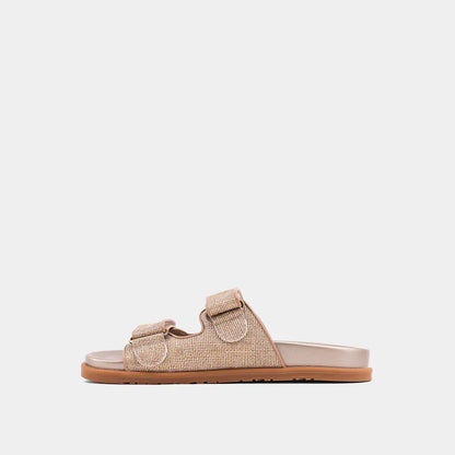 The Gold Woven Blair Sandals