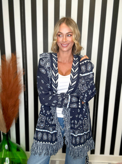 The Mable Bandana Cardigan-2 Colors