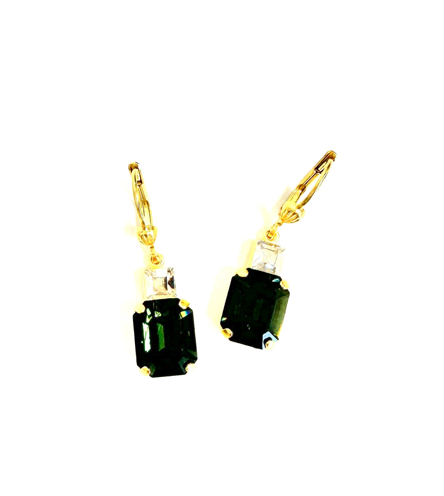 The Rectangle Crystal Earrings