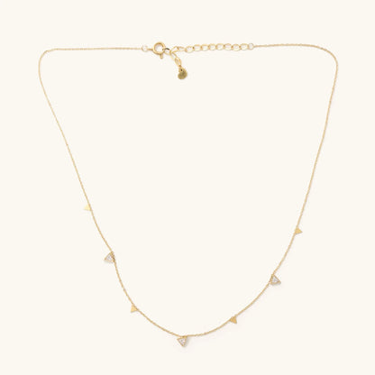 The Tori Crystal Triangle Necklace
