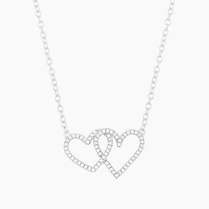 ES Two Hearts Pendant Necklace