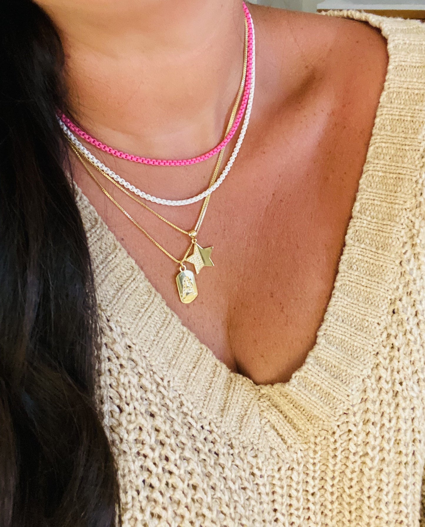 Letter Tag Necklaces