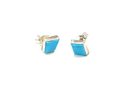 Mini Sterling and Turquoise Studs