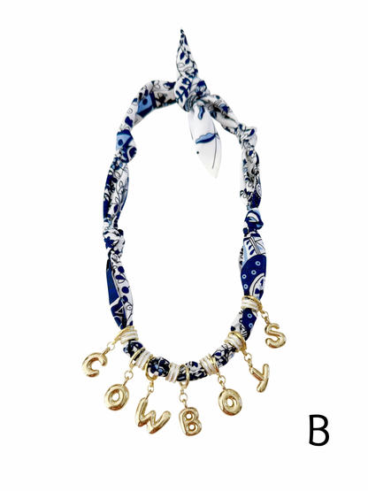 The Game Day Bubble Scarf Necklaces