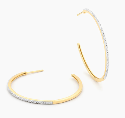 ES One Hot Havana Night Sterling Silver Hoop Earrings