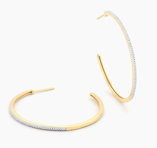 ES One Hot Havana Night Sterling Silver Hoop Earrings