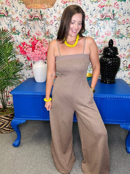 The Heather Mocha Jumpsuit