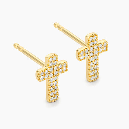 ES Small Cross Stud Earrings