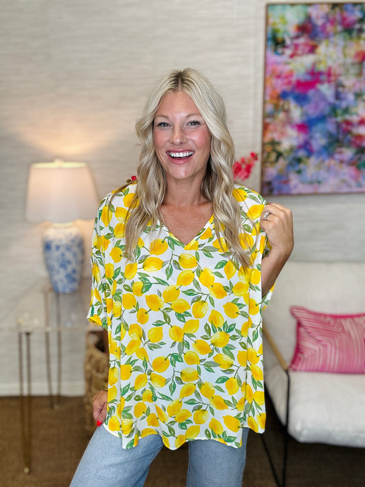 The Limencello Poncho Top - AS