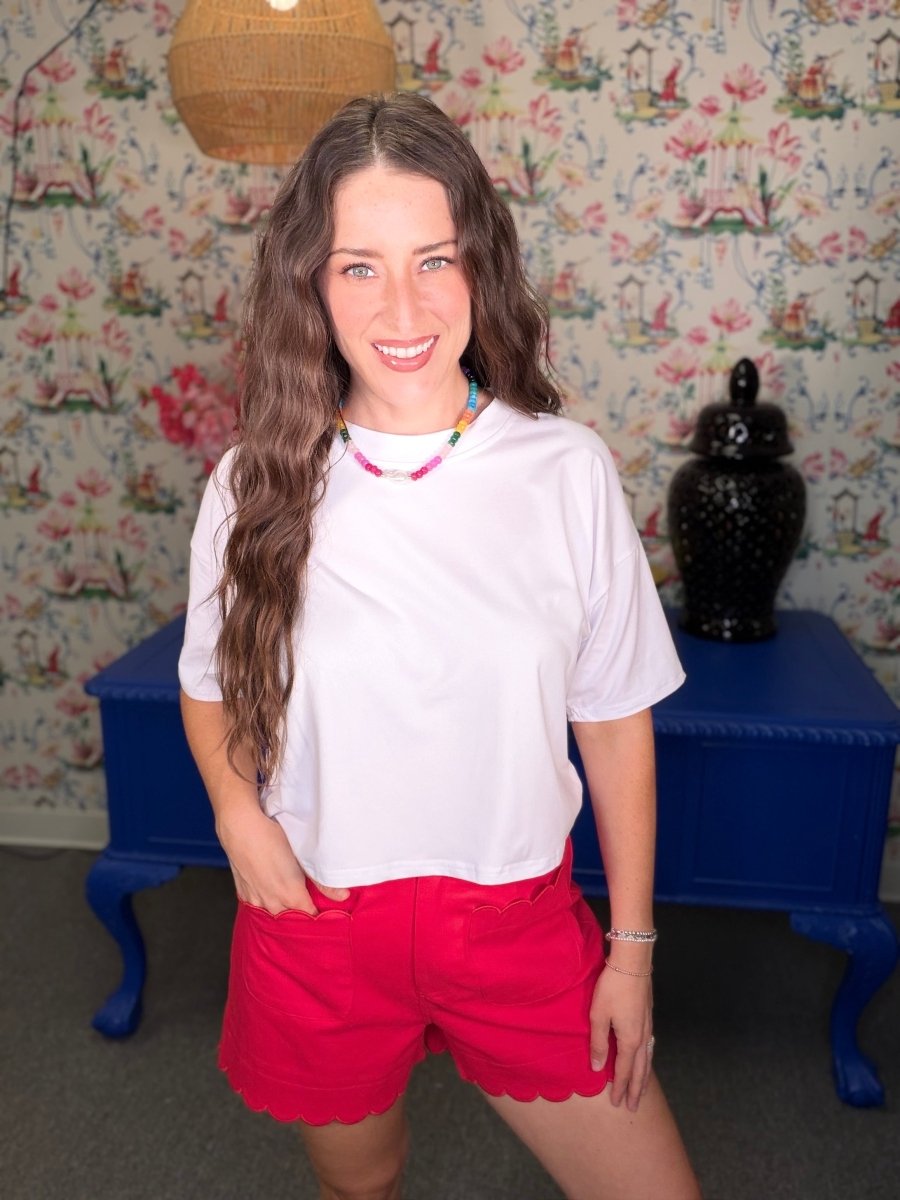 The Entro Scallop Shorts- 4 Colors