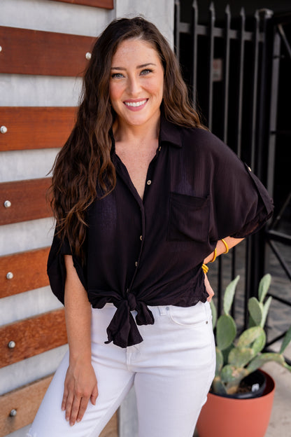 The Geegee Tie Top in 4 Colors/AS