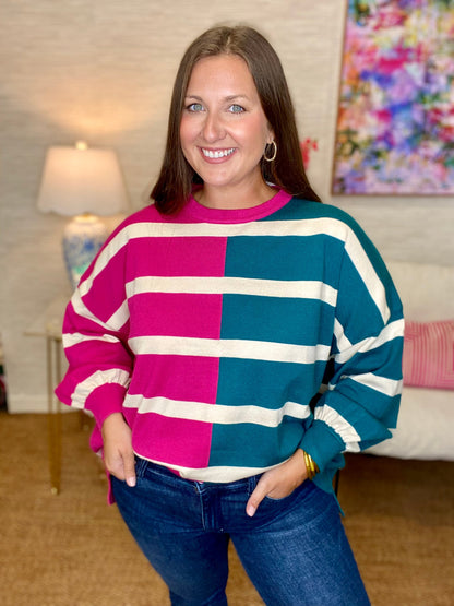 The Stallings Top in Teal/AS