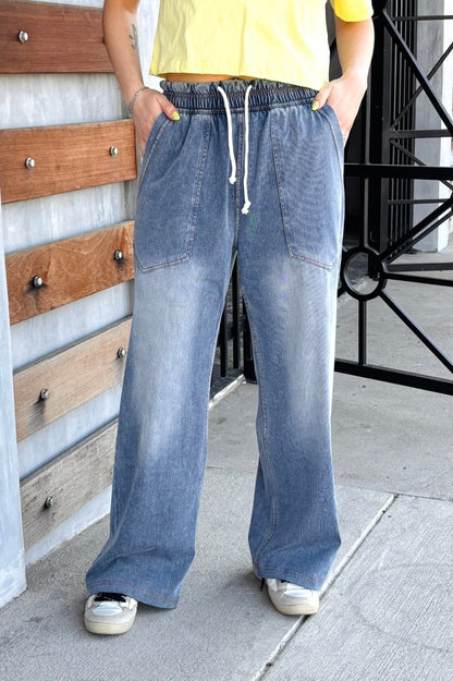 The Buckley Drawstring Denim Pants