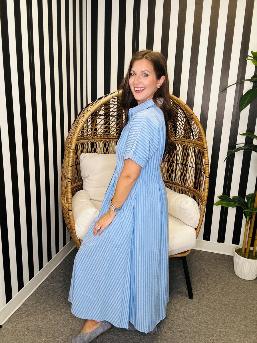 The Pleated Button Midi