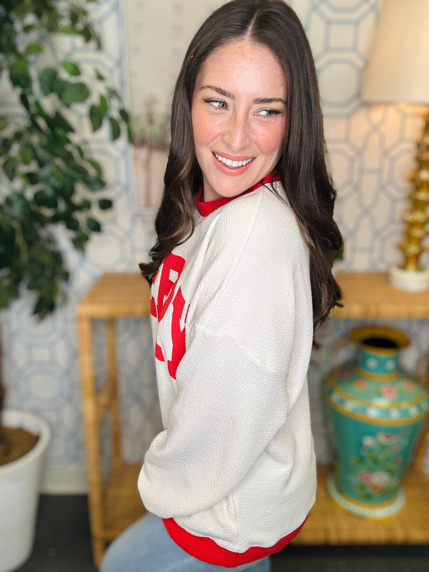 The Honey Knit Merry Cream Pullover