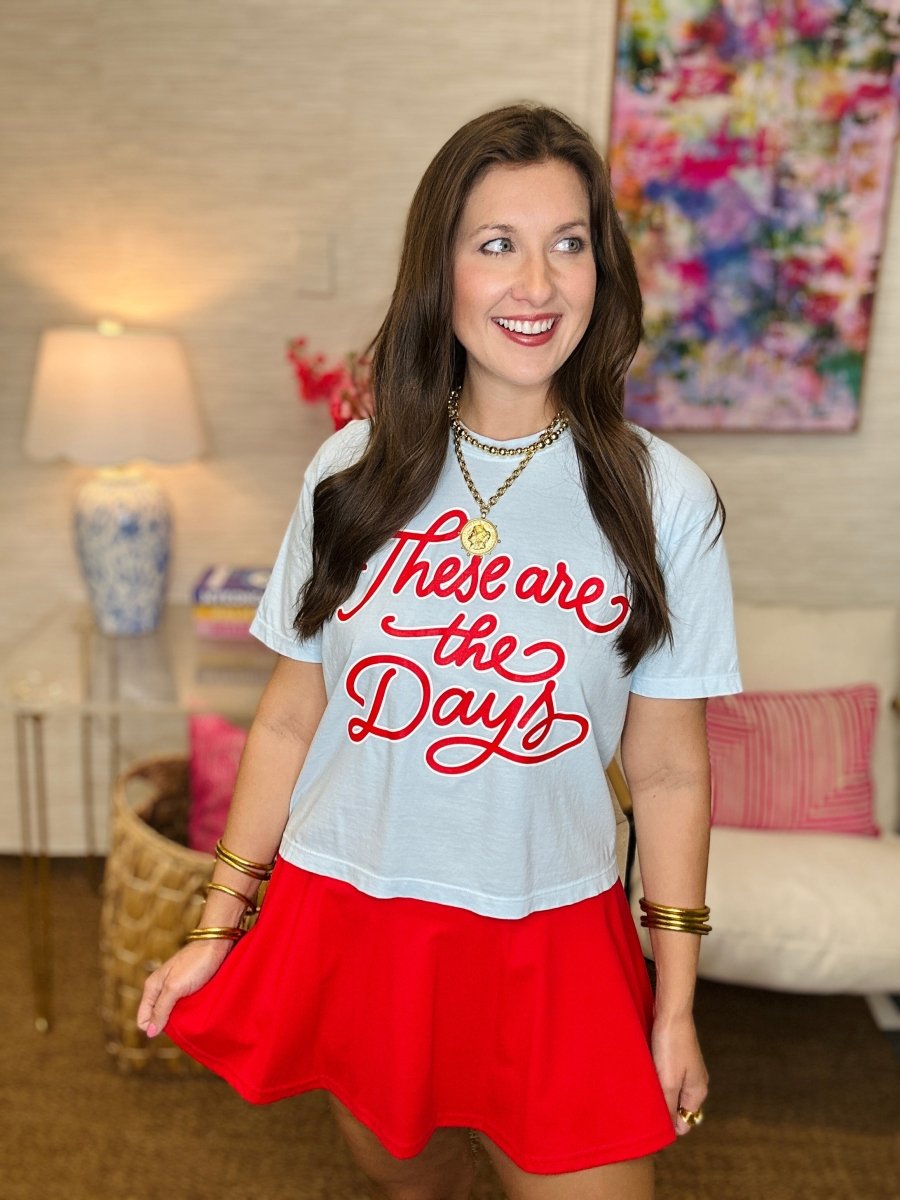 Ballpark Days Baseball Crop Tee