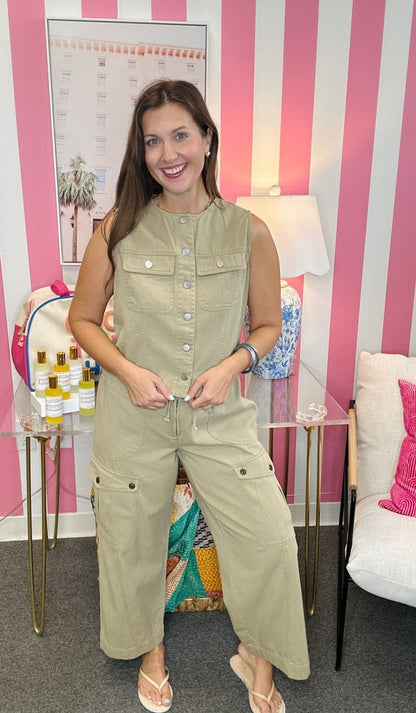 The Tan Stitch Drawstring Pants- AS