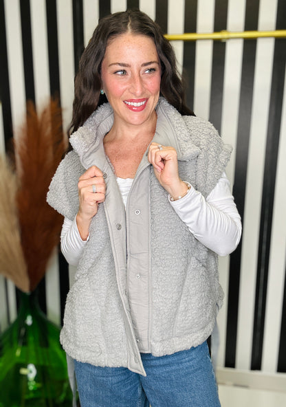 The Steal Oversized Faux Fur Vest in 5 Colors