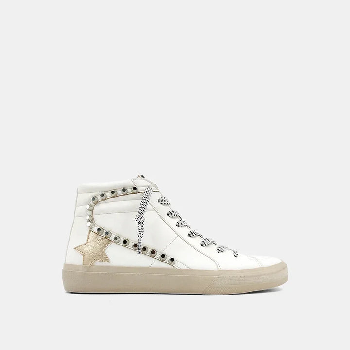 The Riri Silver Distressed High Tops