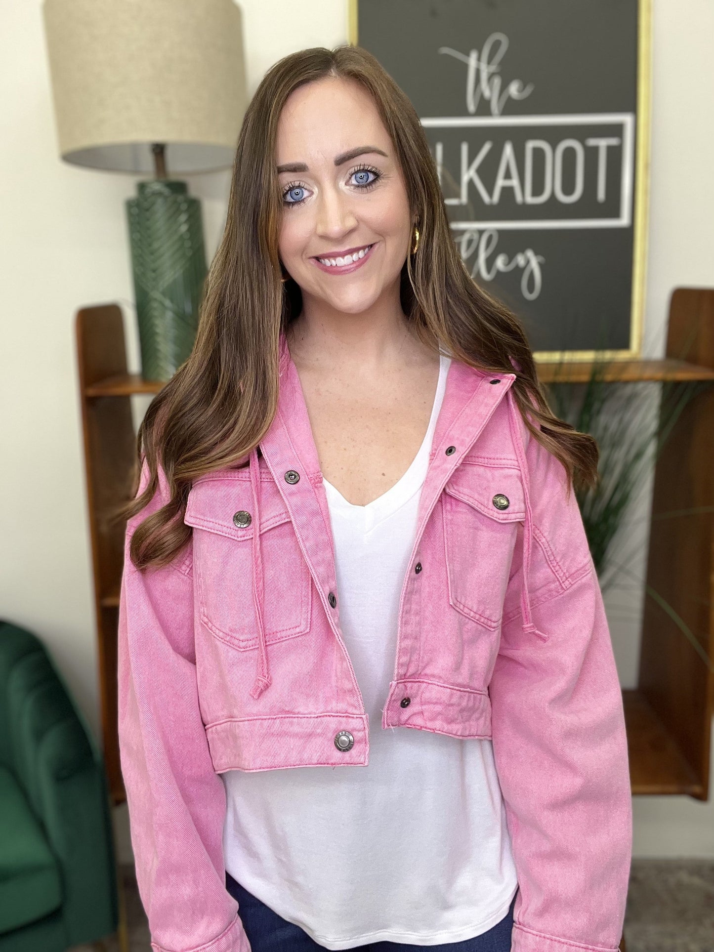 Washed Hoodie Crop Jacket-All Sizes