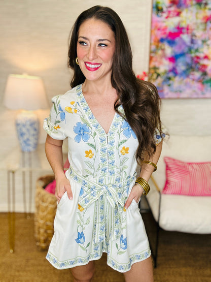 The Randi Romper in Blue