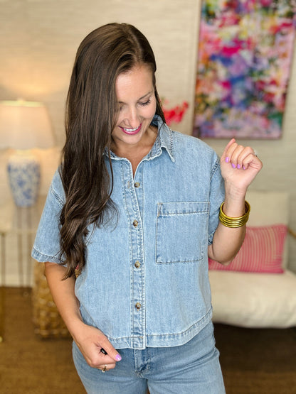 The Light Denim Wish Top
