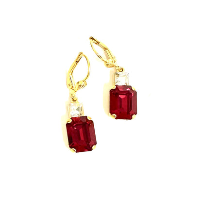 The Rectangle Crystal Earrings