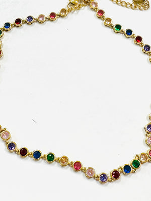 PF Doorbuster-Rainbow Tennis Necklace
