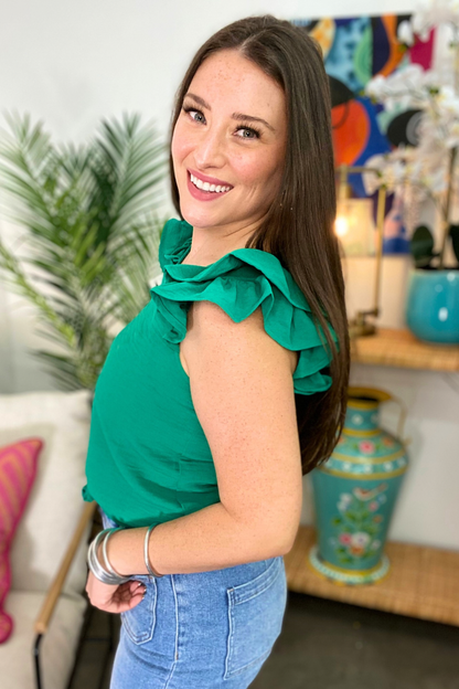 The STEAL Cherry Ruffle Top - 8 Colors