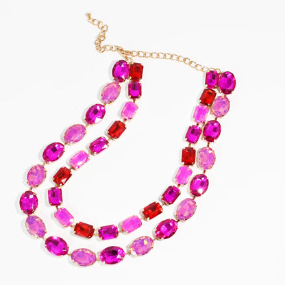The Layered Round Crystal Necklace