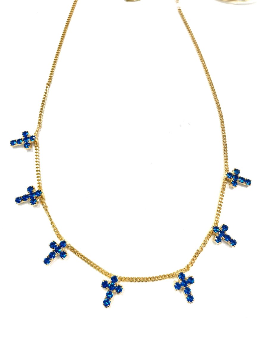 TOVA Multi Cross Necklace