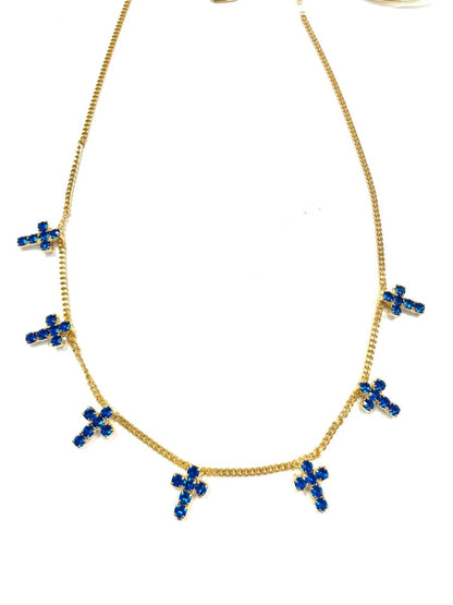 TOVA Multi Cross Necklace