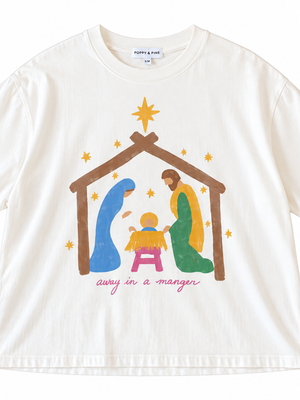 P&P Away In A Manger Crop Tee