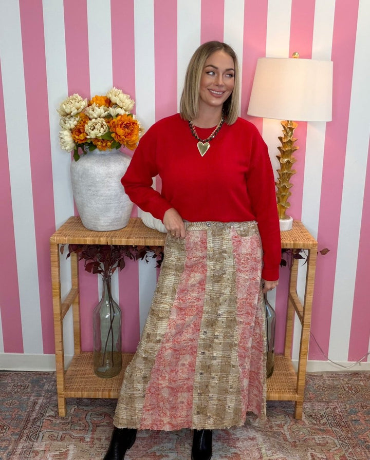 The Distressed Maxi Skirt