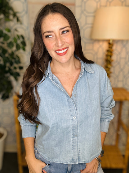 The Demo Denim Button Down