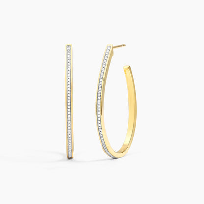 ES Rain Drop Hoop Earrings