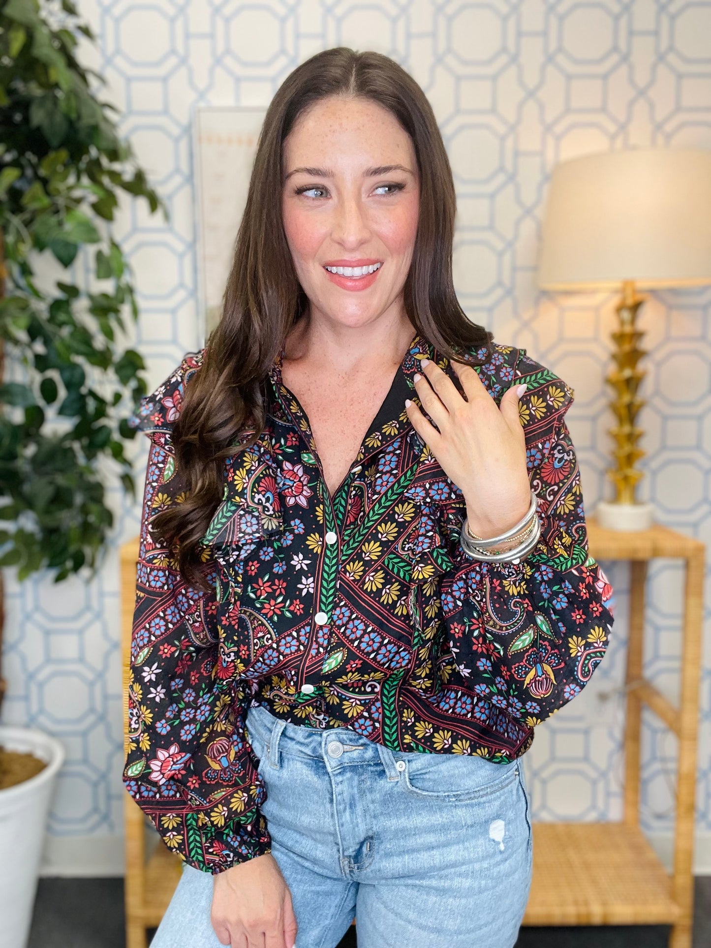 The Black Ruffle Blouse