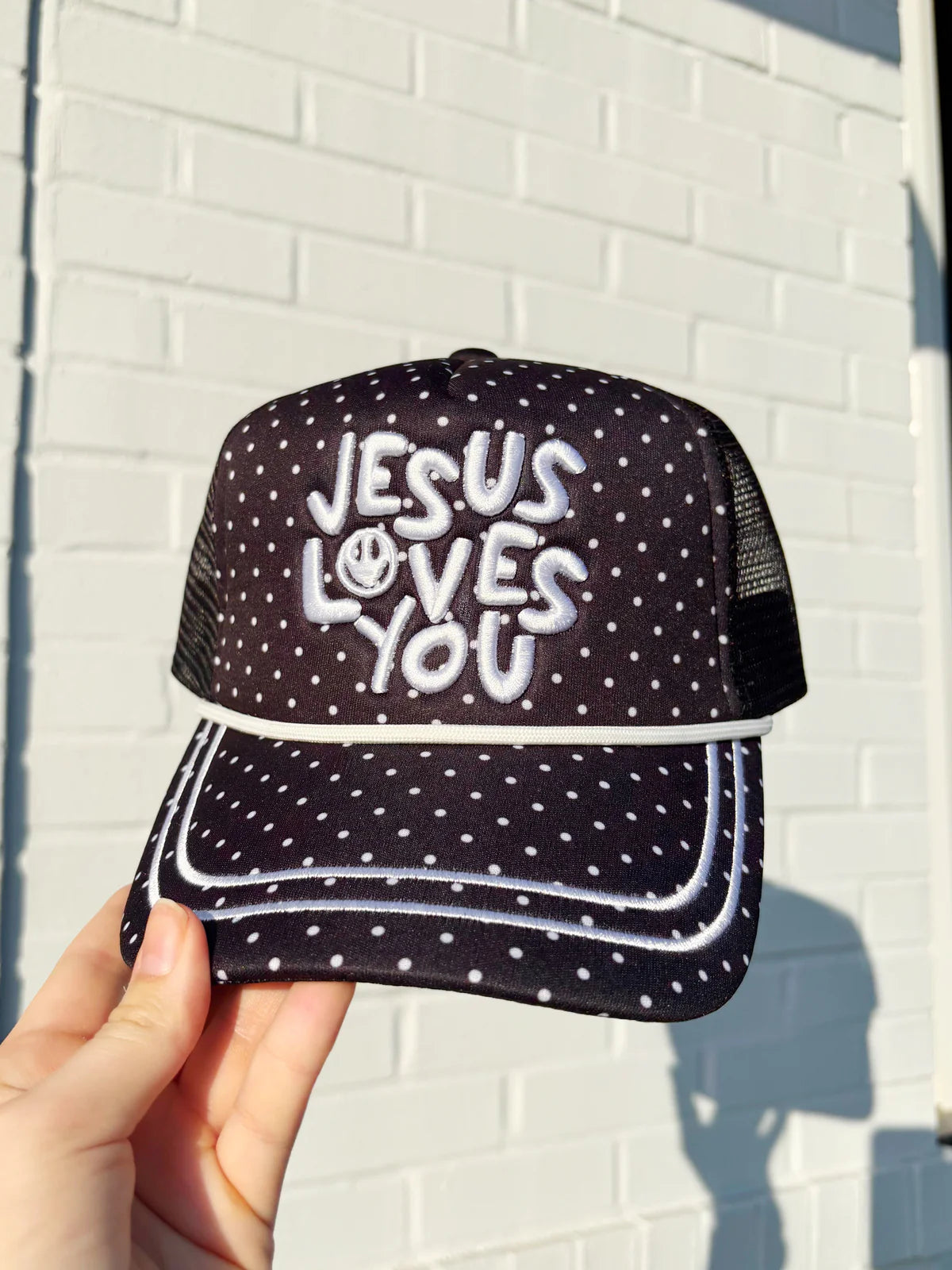 Jesus Loves You Polkadot Hat