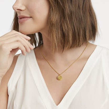 JV Fleur-de-Lis Solitaire Necklace