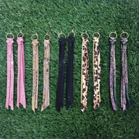 Long Tassel Leather Earrings
