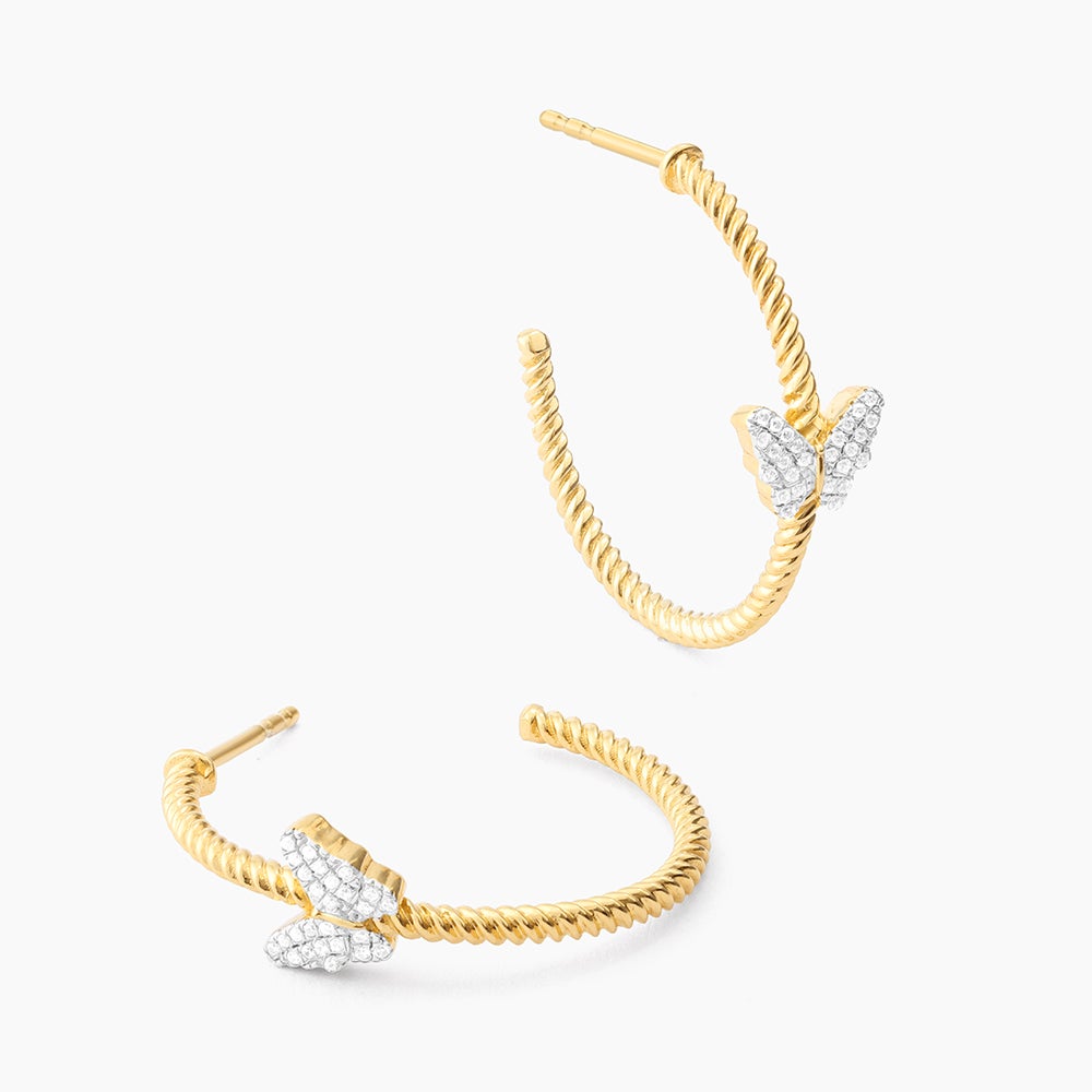 ES Butterfly Hoop Earrings