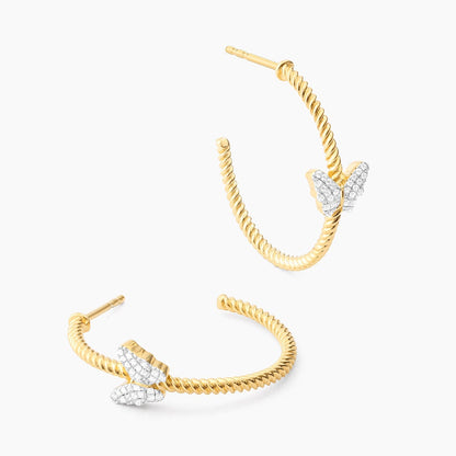 ES Butterfly Hoop Earrings