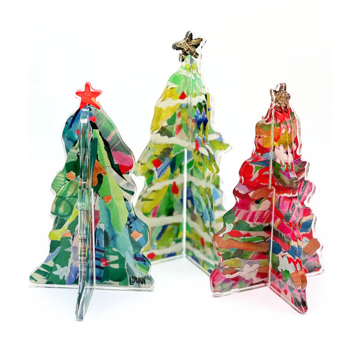 3-D Adorned Christmas Tree Collection-Set of 3