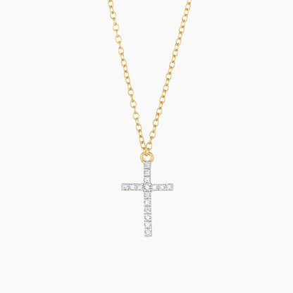 ES Believe Cross Pendant Necklace