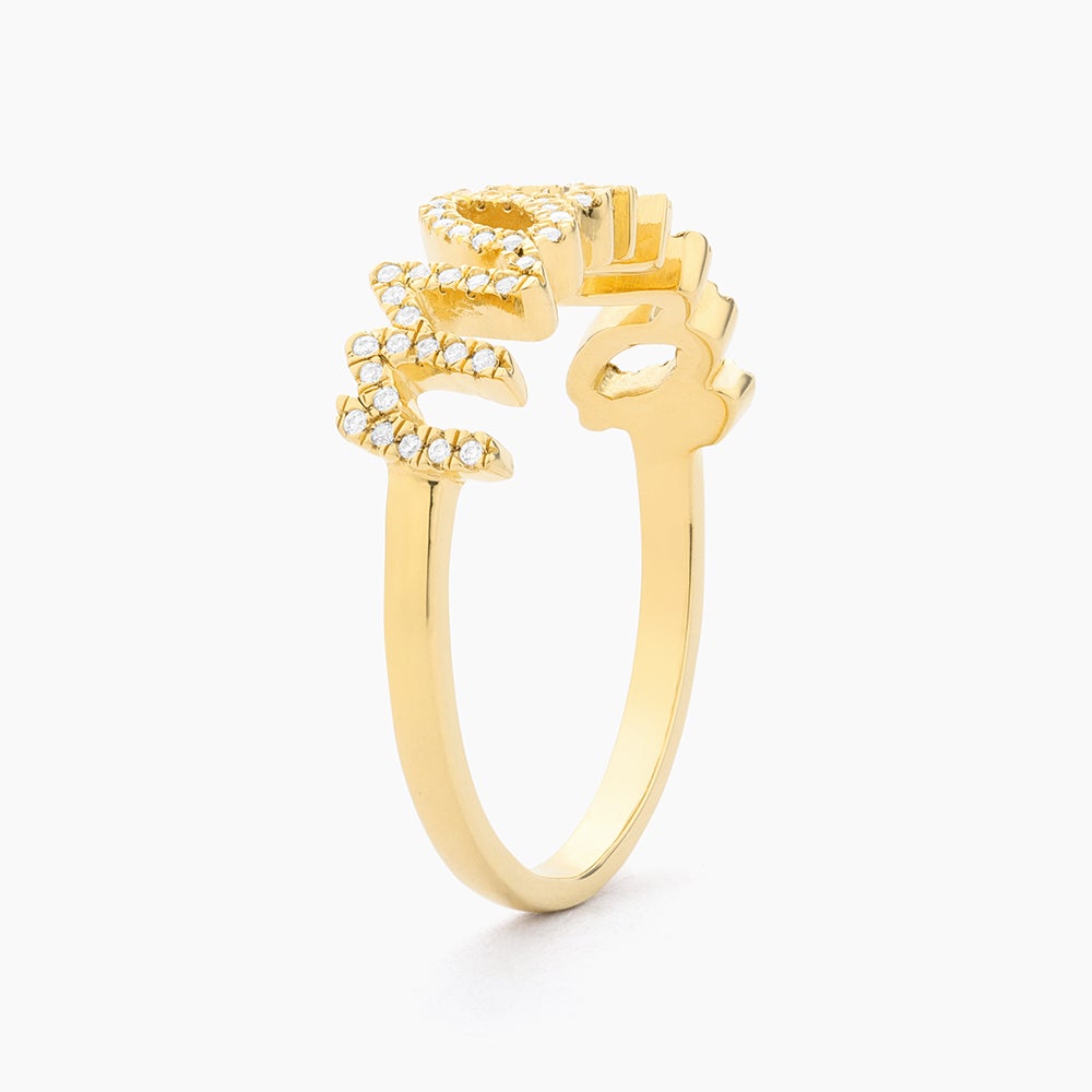 ES Love You Mama Statement Ring